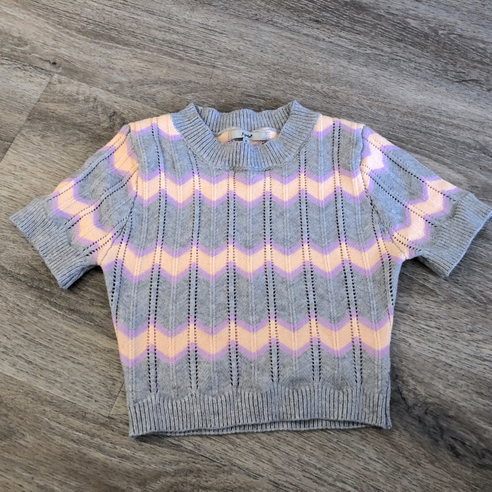 Papaya short sleeve knit crop top size: M
